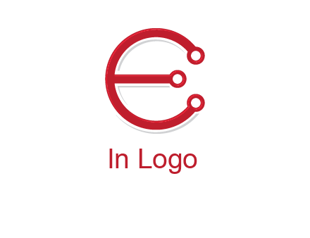 letter E in circle
