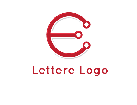 letter E in circle