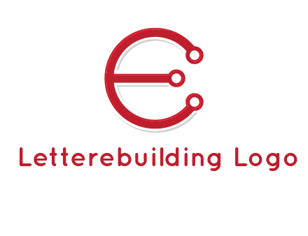 letter E in circle