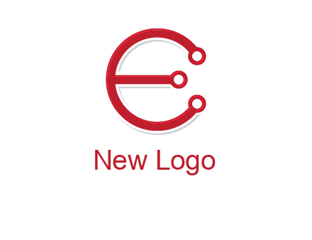 letter E in circle