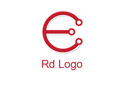 letter E in circle