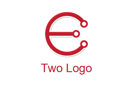letter E in circle