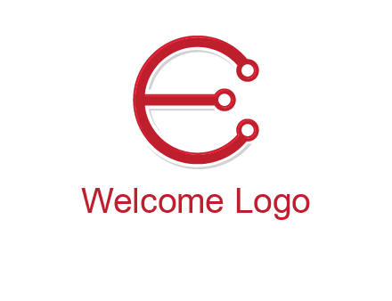 letter E in circle