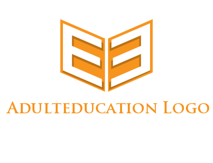 letter E in open book