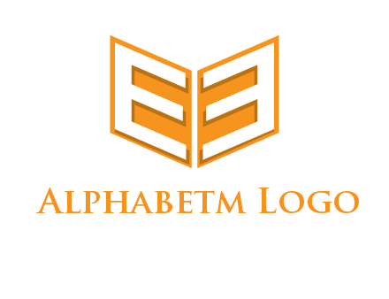 letter E in open book