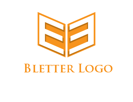 letter E in open book