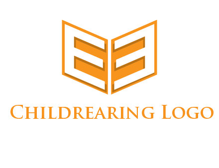 letter E in open book