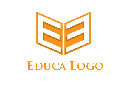 letter E in open book