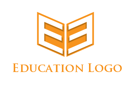 letter E in open book