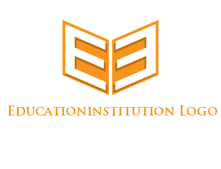 letter E in open book