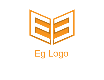 letter E in open book