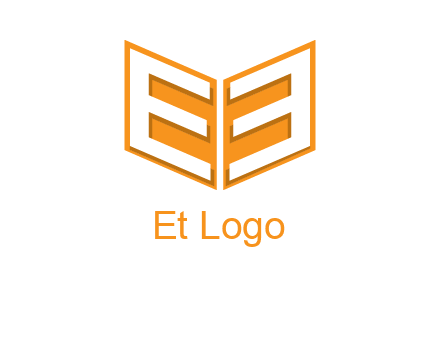 letter E in open book
