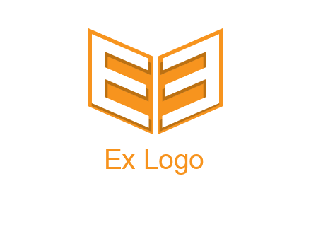 letter E in open book