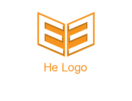 letter E in open book