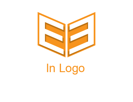 letter E in open book