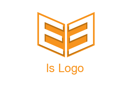letter E in open book