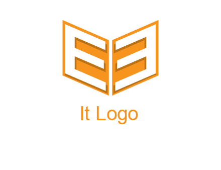 letter E in open book