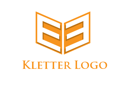letter E in open book