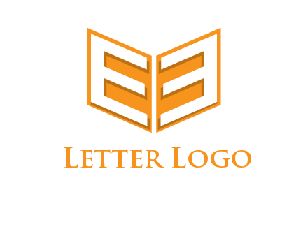 letter E in open book