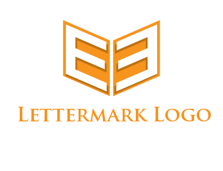 letter E in open book