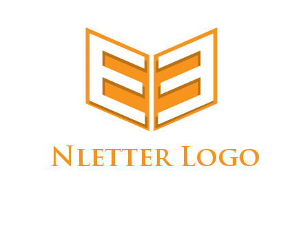 letter E in open book