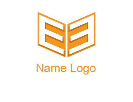 letter E in open book