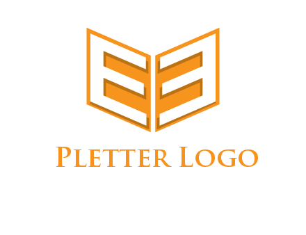 letter E in open book