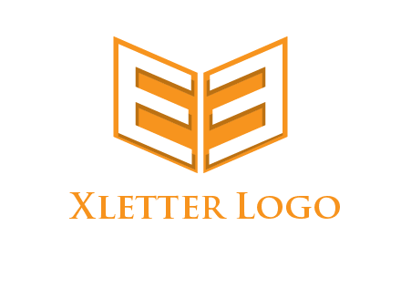 letter E in open book
