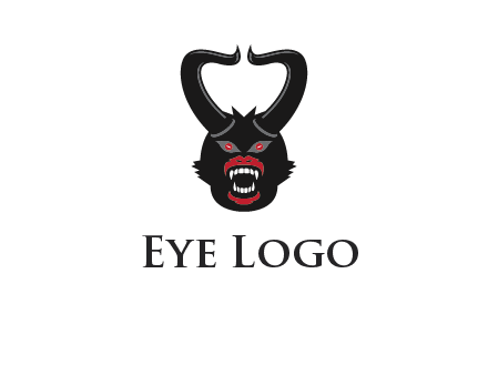 evil face with horns logo
