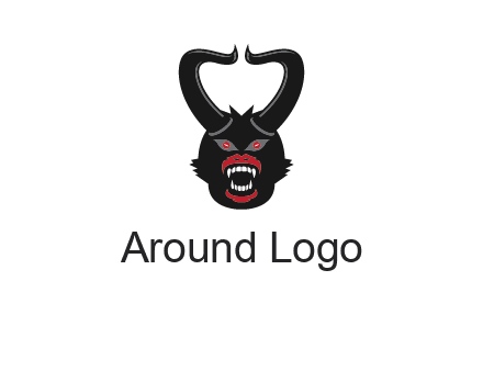evil face with horns logo