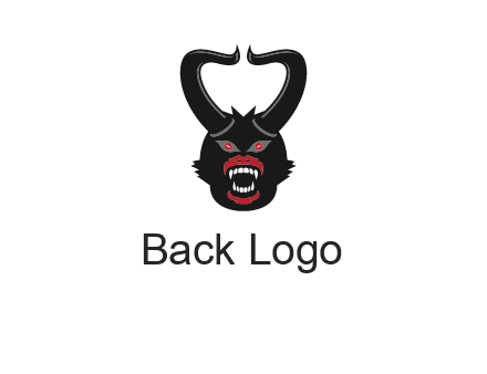 evil face with horns logo
