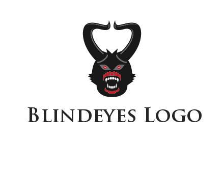 evil face with horns logo