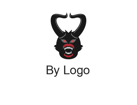 evil face with horns logo