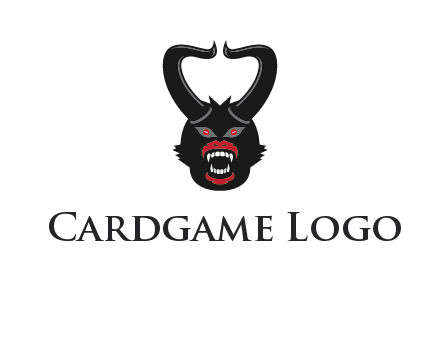 evil face with horns logo