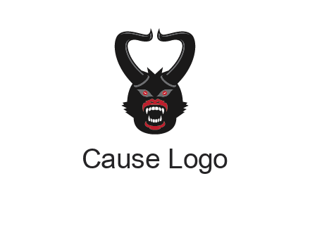 evil face with horns logo