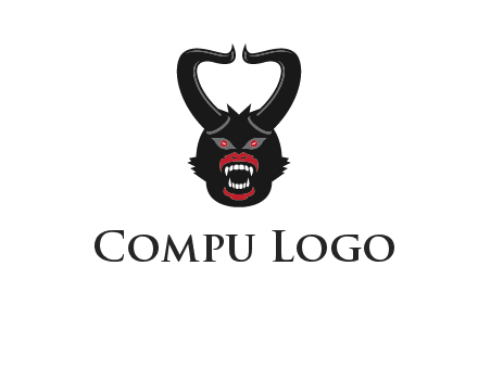 evil face with horns logo