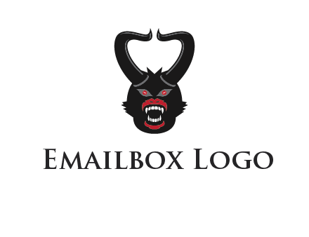 evil face with horns logo