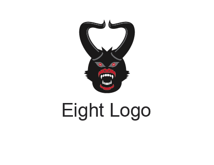 evil face with horns logo