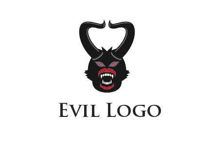 evil face with horns logo