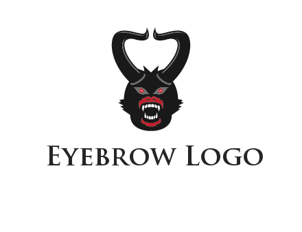 evil face with horns logo