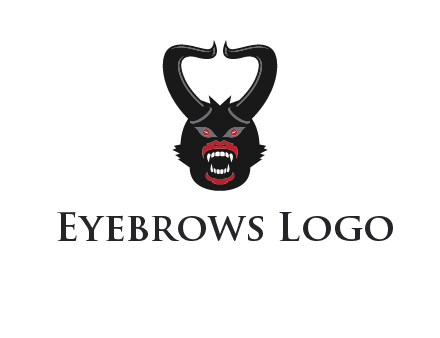 evil face with horns logo