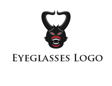 evil face with horns logo