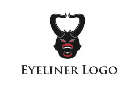 evil face with horns logo