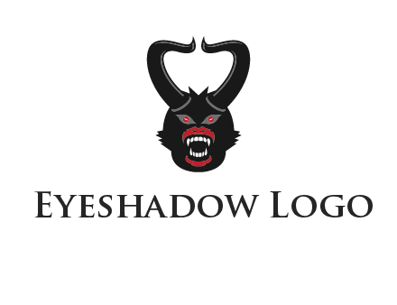 evil face with horns logo