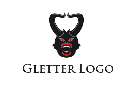 evil face with horns logo