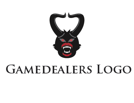 evil face with horns logo