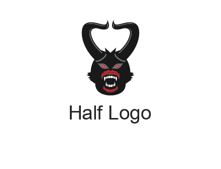 evil face with horns logo