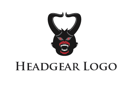 evil face with horns logo