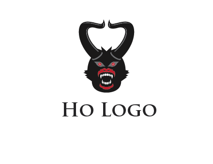 evil face with horns logo