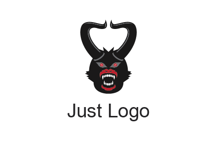 evil face with horns logo